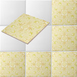 Floral Wreaths With Rose Centers Pattern Tile<br><div class="desc">This is a digitally enhanced print derived from a vintage 1905 to 1915 foliate medallions and floral wreaths with rose centers pattern. You can easily customize the background color. Great for backsplashes.</div>