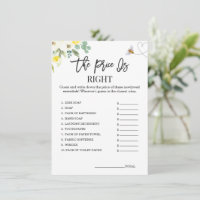 Floral Yellow Bee Le Prix Est Bonne Carte De Jeu