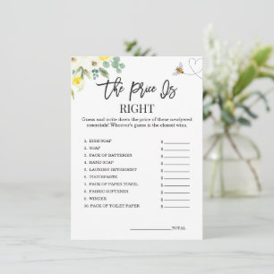 Floral Yellow Bee Le Prix Est Bonne Carte De Jeu