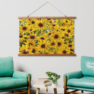 Floral Yellow Flowers Field Hanging Tapestry