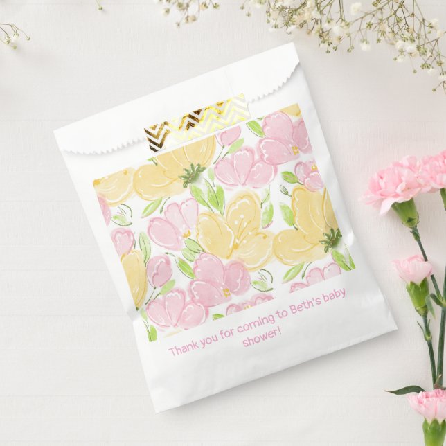 Floral Yellow Pink Favour Bag (Sealed)