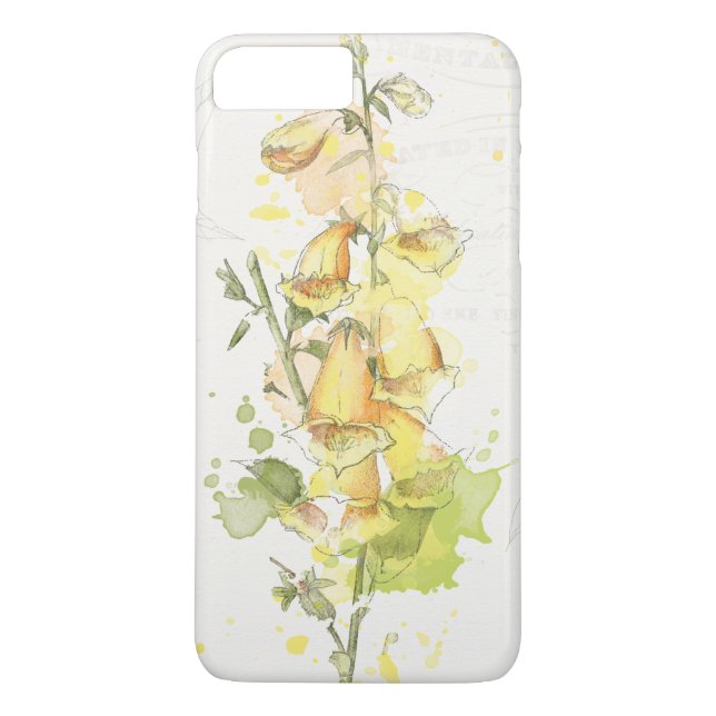 Floral Yellow Splash Case-Mate iPhone Case (Back)