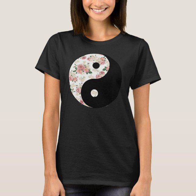 Floral Yin and Yang T-Shirt (Front)