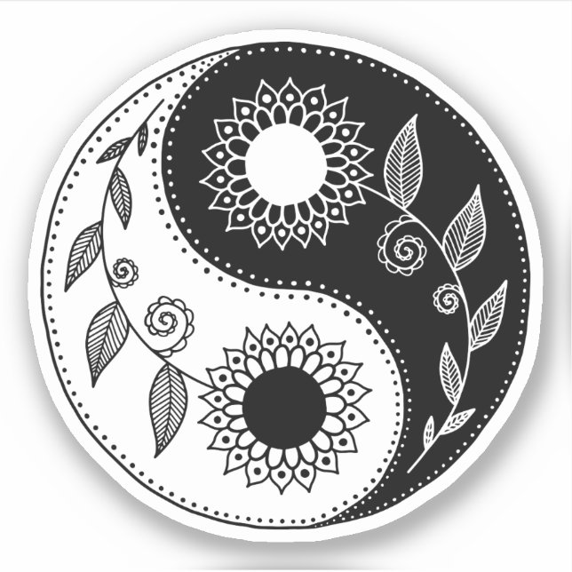 Floral yin yang symbol (Front)