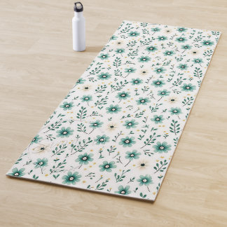Floral Yoga Mats: Green Floral Yoga Mat