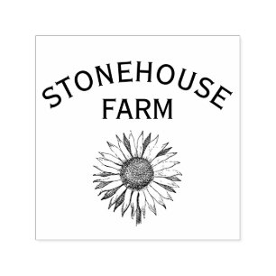 Floral Your Business Name  Self-inking Stamp