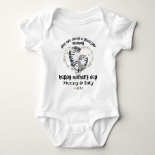 Floral Zebra - Doing Doing Great Happy Mothers Day Baby Bodysuit