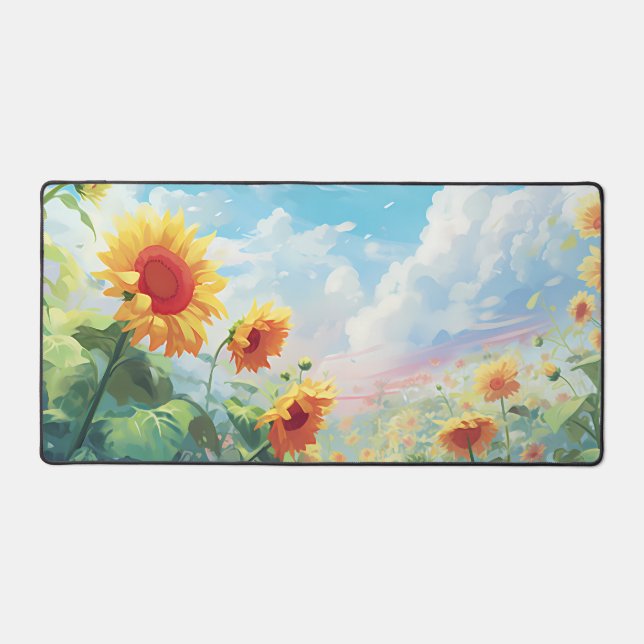 Floral Zen Desk Mat (Front)