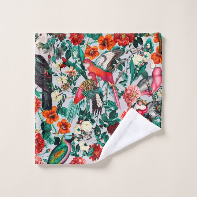 FLORALE ET OISEAUX XIV-II (Gant de toilette)