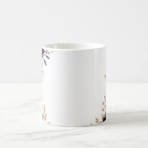 FloralMug Watercolor Mug - Romantic Deep Red Roses