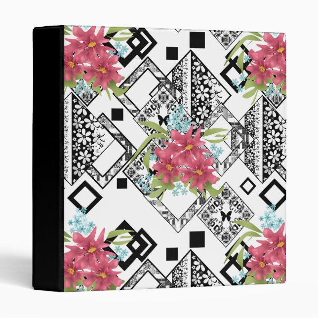 #floralretro, floral pattern binder (Front/Spine)