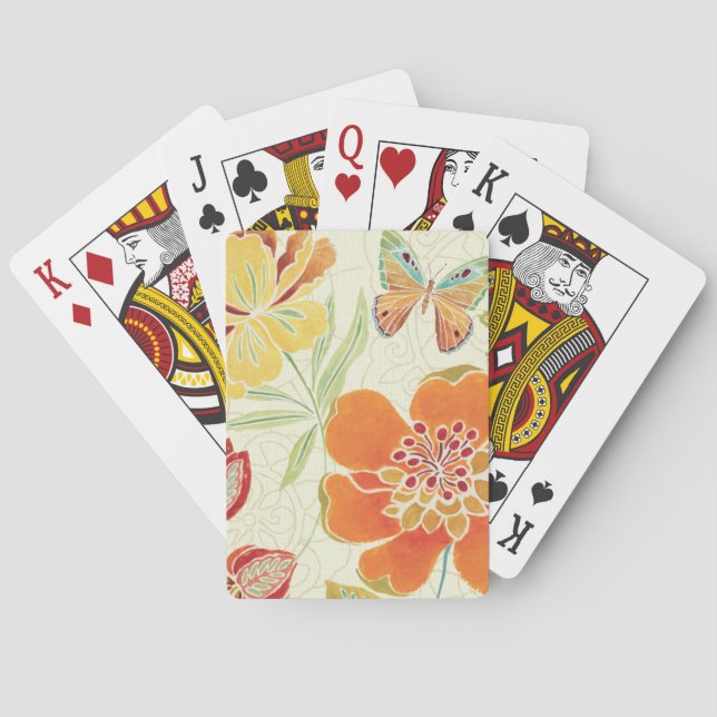 Florals and Butterflies Playing Cards (Back)