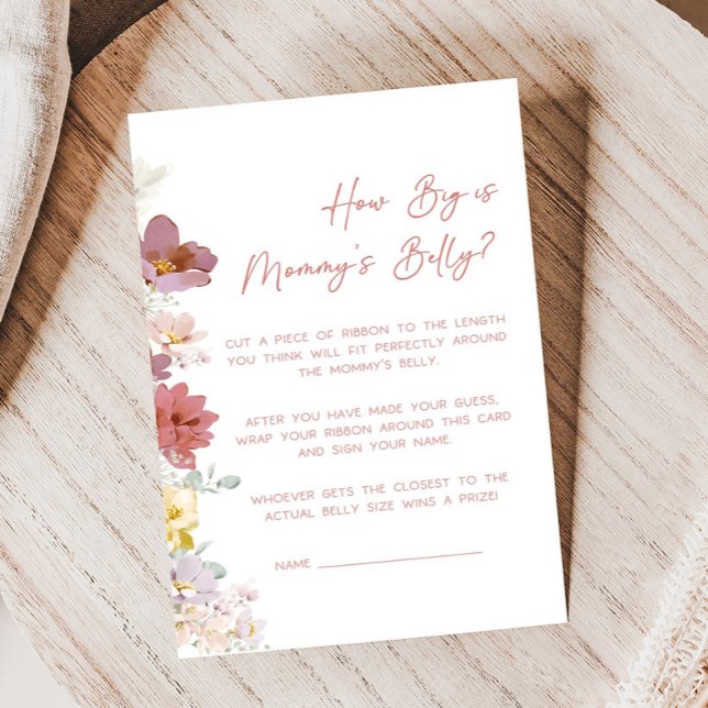 Florals Baby Bloom Baby Shower How Big Is Game (Baby In Bloom Baby Shower Game)