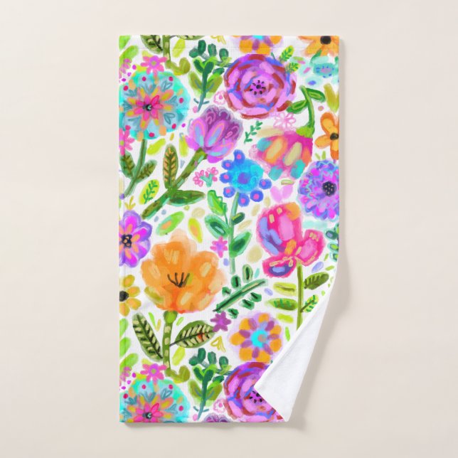 Florals Bliss Hand Towel (Hand Towel)