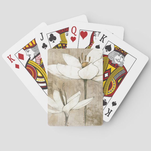 Florals Drawn by Pencil Playing Cards (Back)