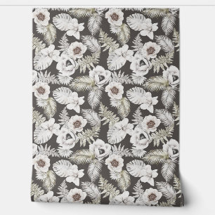 Florals Foliage Boho Tropical Wallpaper