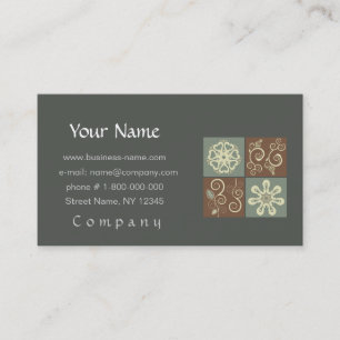 Florals - Folk Design Business Card