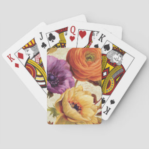 Florals in Full Bloom Playing Cards