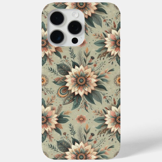 Florals on Sage Case-Mate iPhone Case (Back)