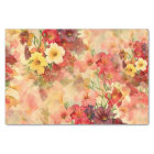 Florals Orange and Red Decopage Tissue Paper