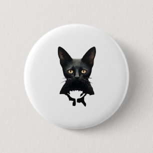 Florals Whimsigoth Gothic Style Kitty And Poppies  2 Inch Round Button