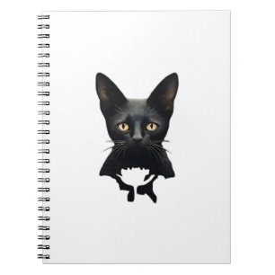 Florals Whimsigoth Gothic Style Kitty And Poppies  Notebook