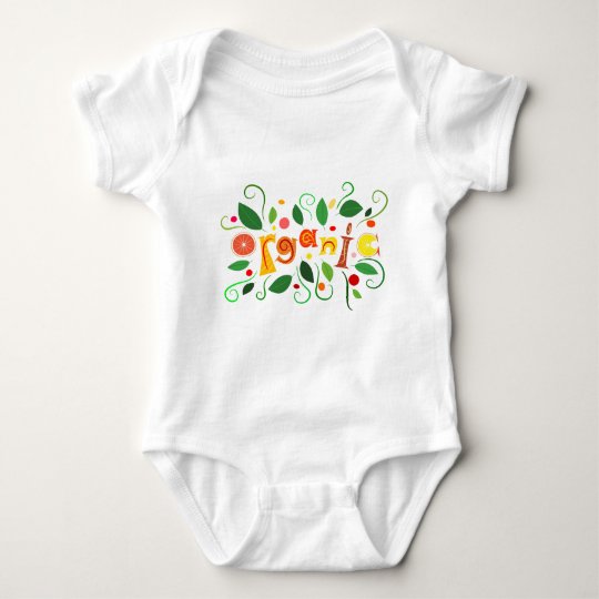 Floramentina - organic art baby bodysuit