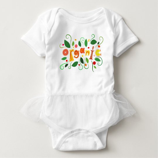 Floramentina - organic art baby bodysuit