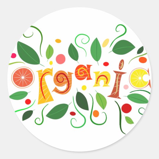 Floramentina - organic art classic round sticker