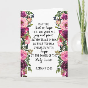 Flore Bible Verse Merci Carte pliée
