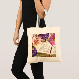 Flore Bible Verse Sac fourre-tout Foi & Fleurs