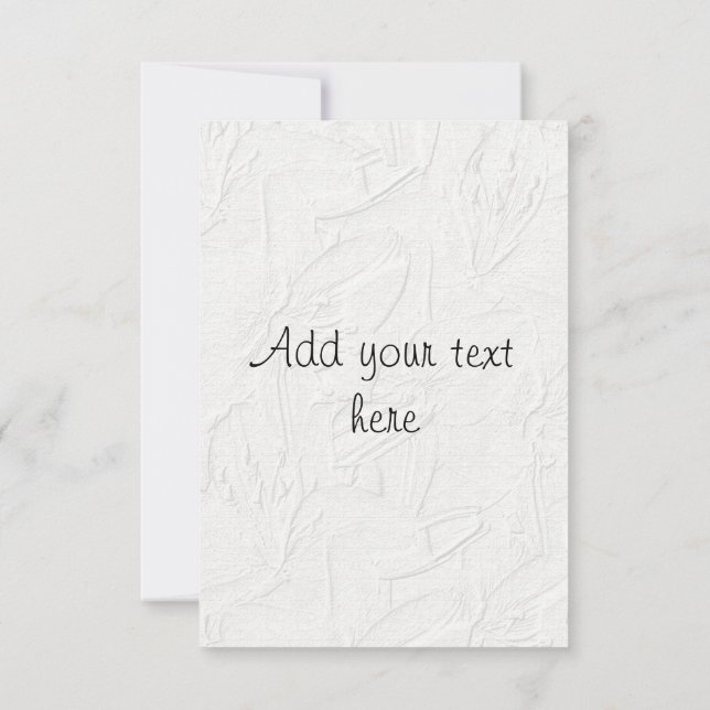 Flore blanche 3 Faire-part de mariage en relief (Dos)