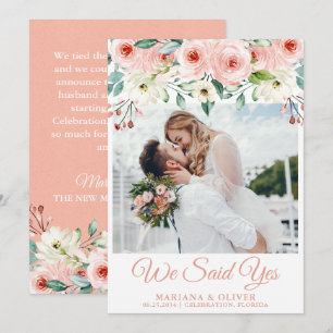 Flore blanche de Faire-part mariage