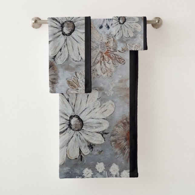 Flore Blanche Élégante Avec Gris (En situation)