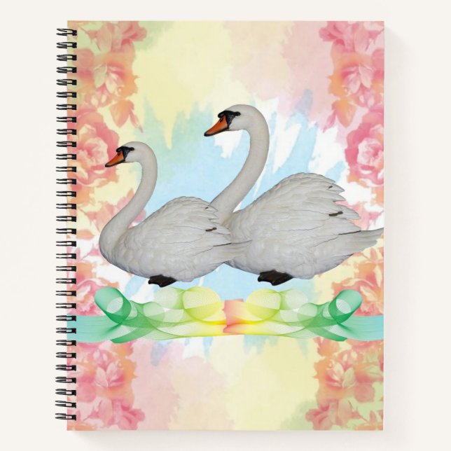 Flore de cygne Carnet spirale (Devant)