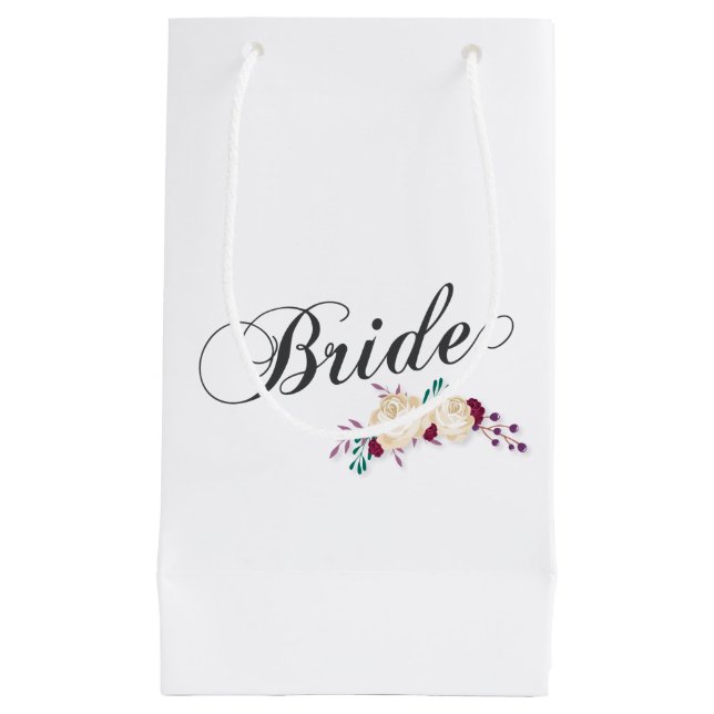 Flore de mariée simple et élégante | Sac cadeau (Devant)
