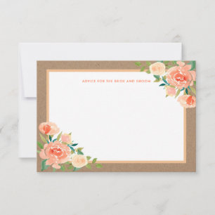 Flore de pêche en papier Kraft Conseil Mariage