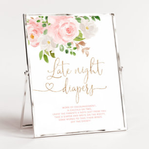 Flore dorée Late nuit couches jeu Poster