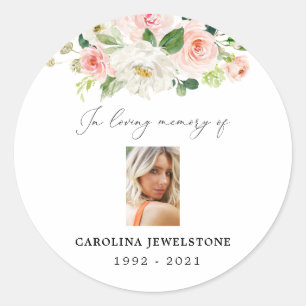 Flore rose et crème dans l'amour Stickers mémoire
