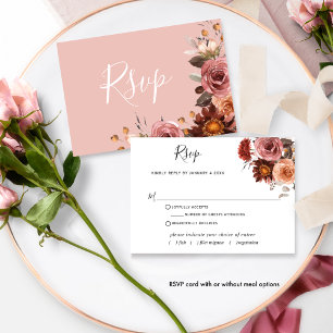 Flore rousse et bordeaux, avec/sans repas RSVP
