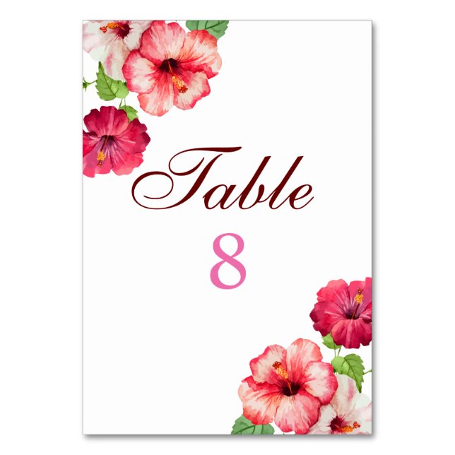 Flore tropicale | Numéro de table mariage (Par défaut)