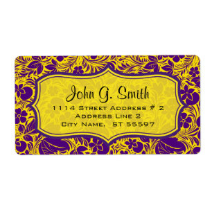 Flore Violette & Jaune Et FeuillesModèle Modèle