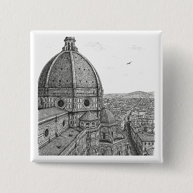 Florence 2 Inch Square Button (Front)