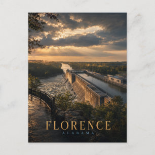 Florence Alabama Wilson Dam REALMS Postcard