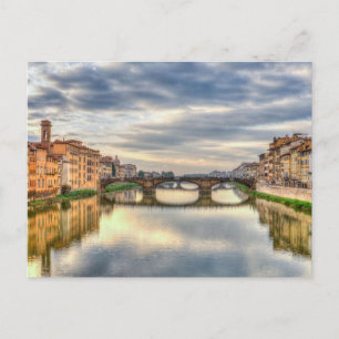 Florence arno bridge postcard