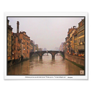 Florence Bridge With Love Quote Photo Print
