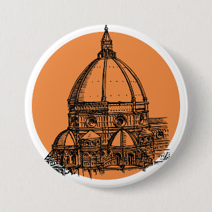 Florence Cathedral 3 Inch Round Button