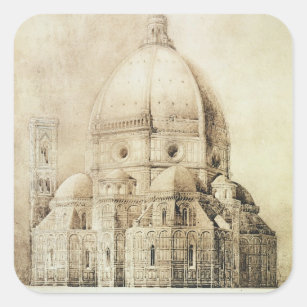 Florence Cathedral from the East, from 'Fragments Square Sticker