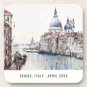 Florence Cathedral Italy Watercolor Italian Travel Coaster