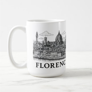 Florence Cityscape – Duomo Cathedral Line Art Coffee Mug